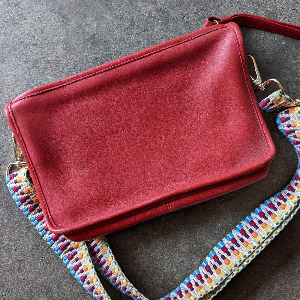 Vintage Coach Zippered Clutch №9455 in Red